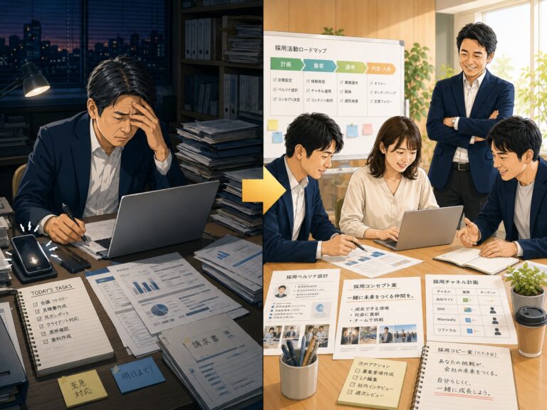 求人内製化は、社長一人では続かない