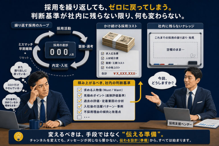 何年求人を続けても、採用が楽にならない会社の共通点